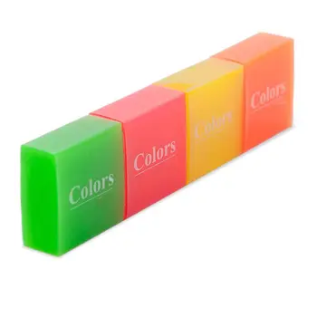 

4pcs Pure Color Jelly Color Eraser Kids Student Gift Learning Stationery Q6PA