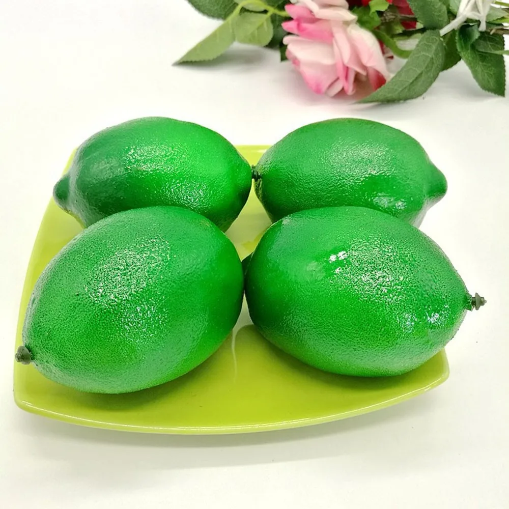 

Artificial Realistic Simulation Lemon Yellow And Green False Faux Fake Fruit For Home Decoration Fruit Store Decoration
