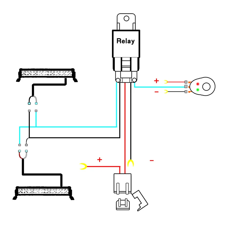 Car Auto 2m Cable Wiring Harness Kit with 40A 12V ON / OFF Fuse Switch for Up to 180W 2 LED Fog Light Bar