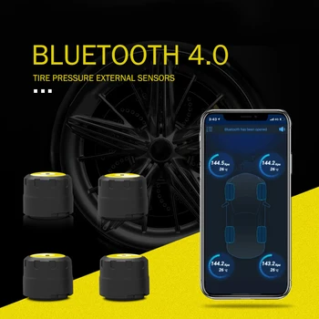 

New V11B Bluetooth Tire Pressure Monitoring System APP Mode 4PCS External Sensors IP67 Waterproof Grade XQ-202