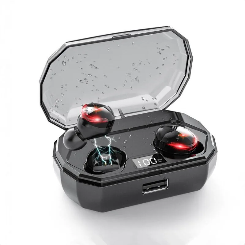 

New TWS power bank Earphone digital LED in Ear wireless bluetooth 5.0 Siri waterproof sport earphone Hifi Airdots pro Earbuds