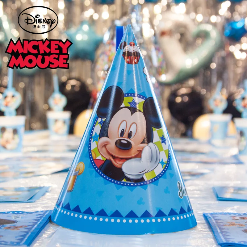 Disney Микки Мышь Happy День рождения украшения малыш пластины пить самостоятельно стаканчик с соломинкой одноразовые салфетки посуда ребенок душ событие праздничный комплект