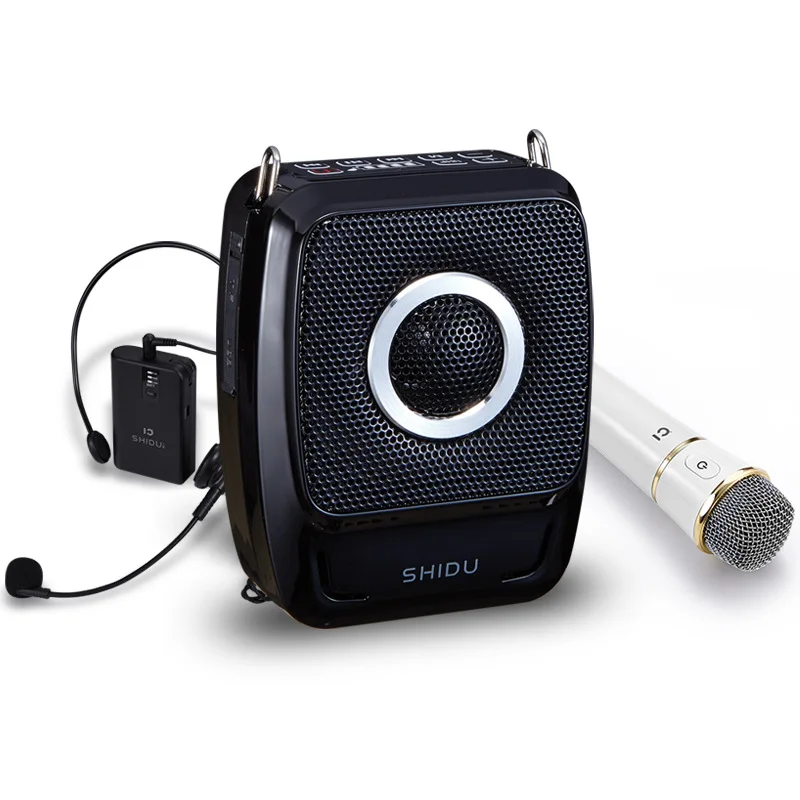 

New UHF Bluetooth Voice Amplifier with Wireless Mic Portable Megaphone 25W 20 Hours 2600mAh Megaphone Support TF U Disk USB
