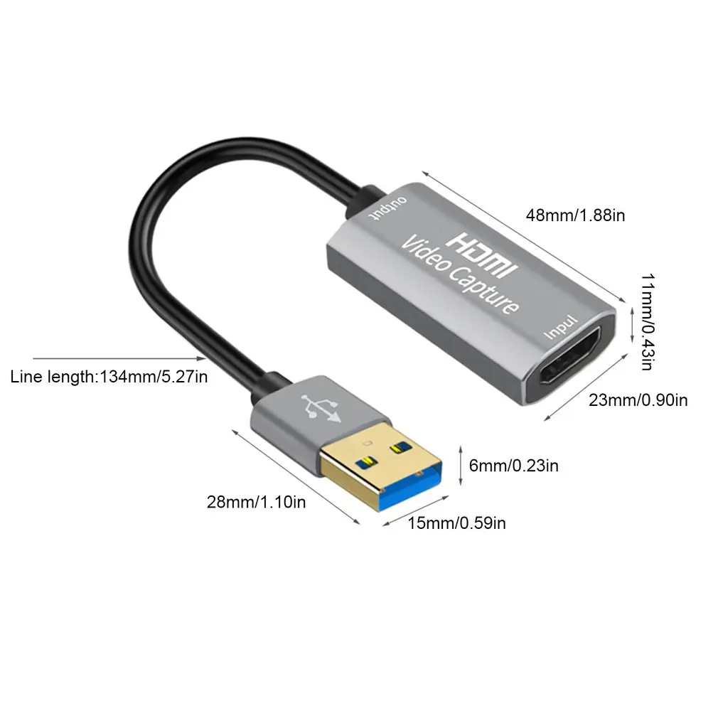 Scheda di acquisizione Video USB 3.0 1080P 4K scatola di registrazione Grabber Video compatibile HDMI per Macbook PS4 gioco per PC registrazione videocamera DVD