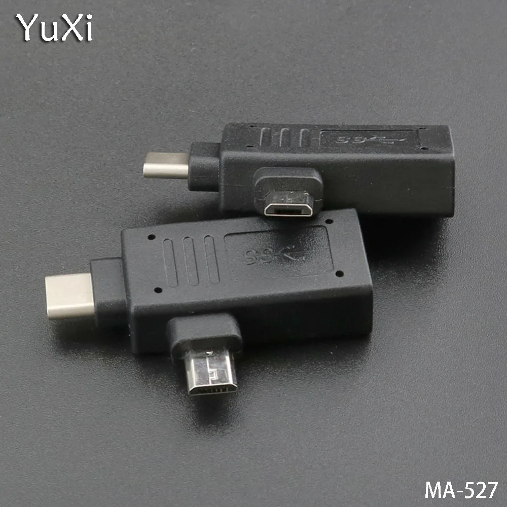 Юйси 1 шт. 2 в 1 сплиттер OTG адаптер USB 3,0 Женский микро usb тип-c Мужской конвертер для samsung Xiaomi USB3.0 разъем