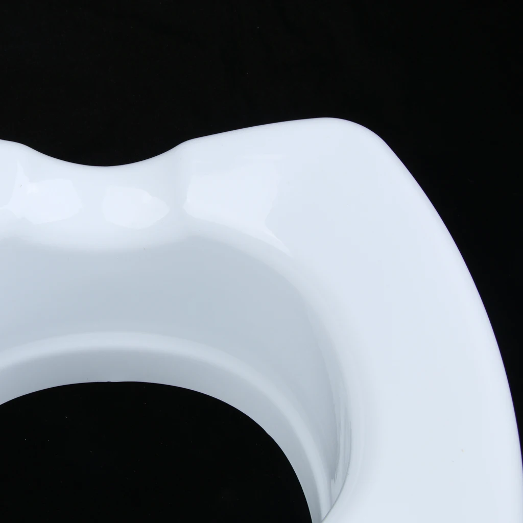 Toilet Potty Seat Riser Raised Elongated Lifter Extender without Cover 4inch for Patient Elderly Handicapped, Pregnant Women