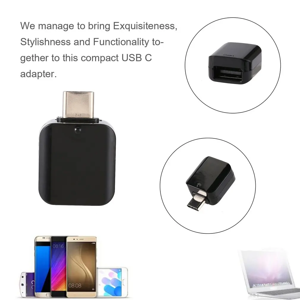 Type-C Male to USB Type-A Female OTG Adapter Connector Type-C On-The-Go adapter for Samsung Note 8/S8/S8 Plus dropshipping hot