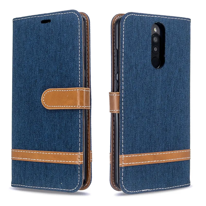 Чехол книжка из искусственной кожи для Xiaomi Redmi 8 8A с подставкой|Бамперы| |