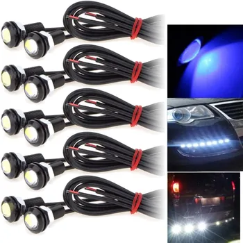 

5x white DC12V 9W car led light 23MM preferred boutique daytime running DRL reversing light car auto light decoration F4