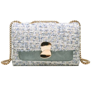 

Women's Bag 2019 Popular New Wave Korean Messenger Bag Chain Fashion Small Square Bag cc