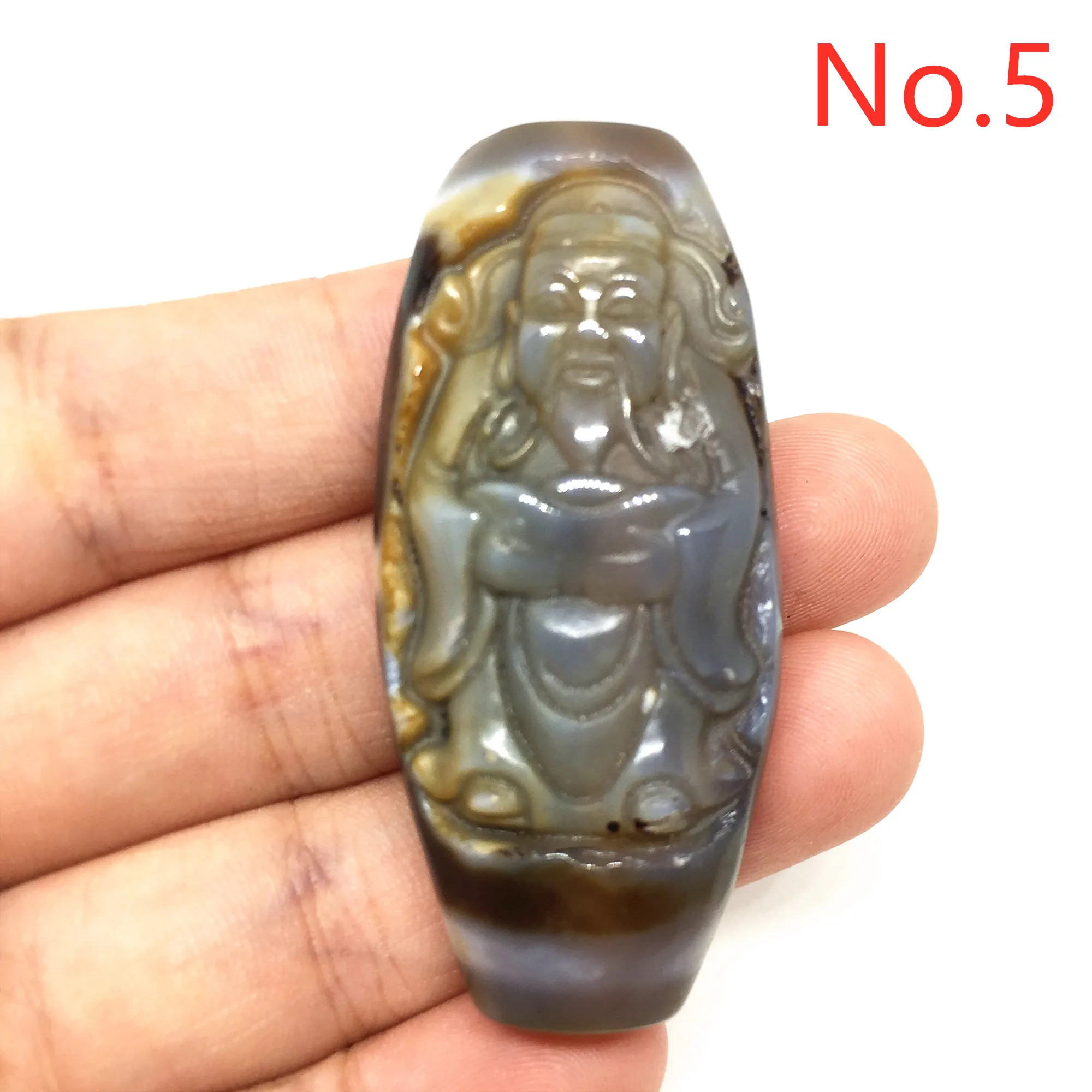 Günstige Carving DZI ji Seltene Alte Tibet Natürliche Achat beten Dzi Perle KwanGong KwanYin Buddha Mahakala buddha statue Amulett anhänger