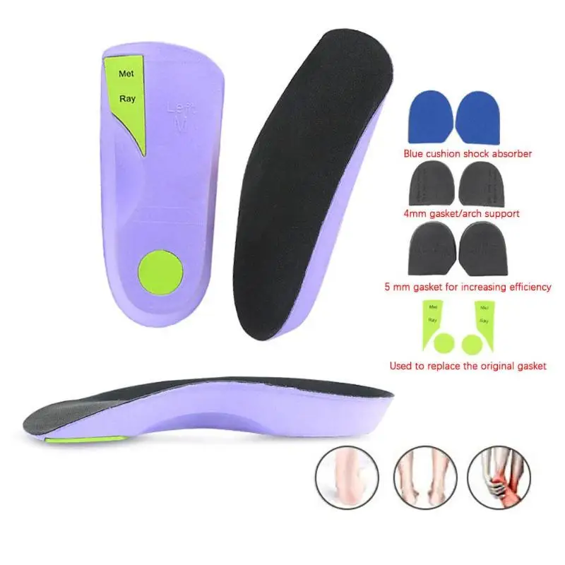 EVA Arch Support Correction Insole Toe Out In Flat Foot Shoes Pad Half Cushion Reasonable Thickness Comfortable Touch