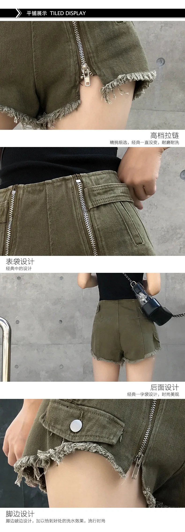 Denim Short Zipper Jeans Mini Club DJ Dance Shorts New Hot Sale Sexy High Waist Bodycon jeans pant