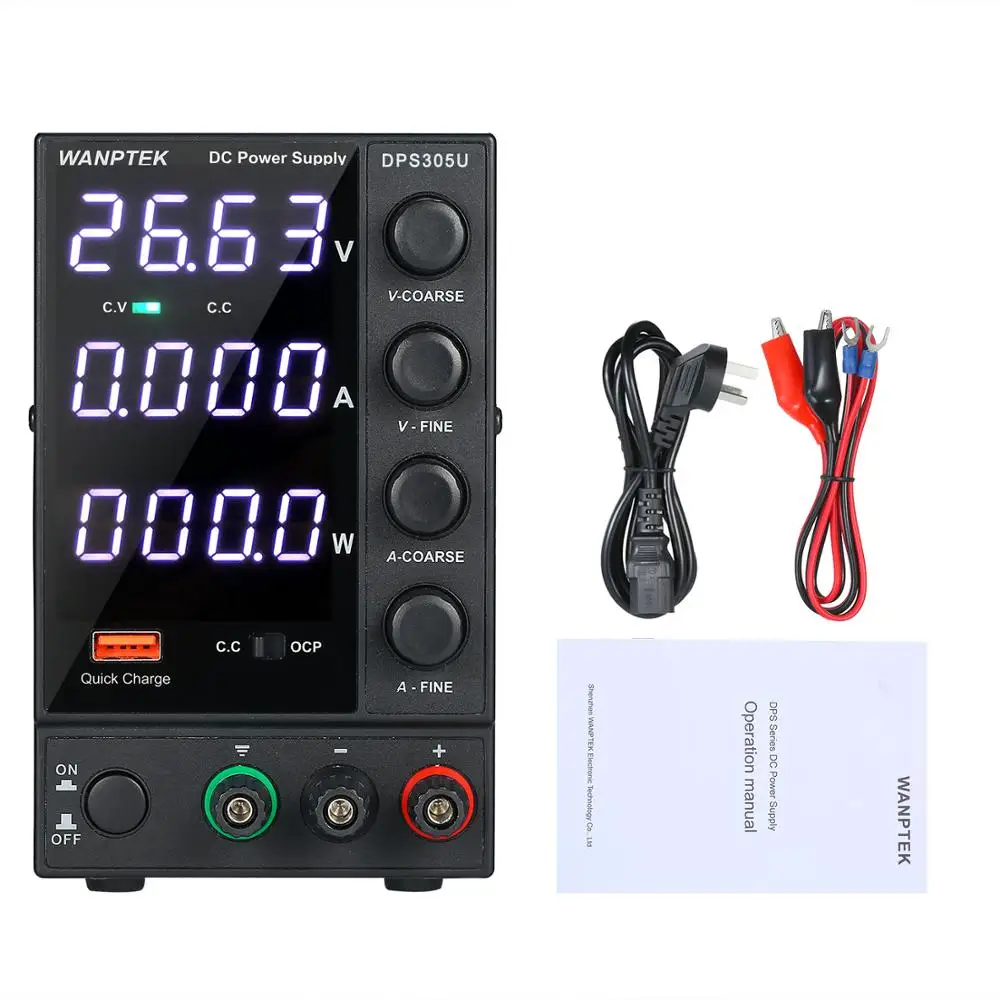 DPS305U AU Plug DPS305U/DPS605U/DPS3010U AC 115 В/230 В импульсный источник питания постоянного тока 4 цифры дисплей светодиодный источник питания 150 Вт/300 Вт - Цвет: DPS305U AU Plug