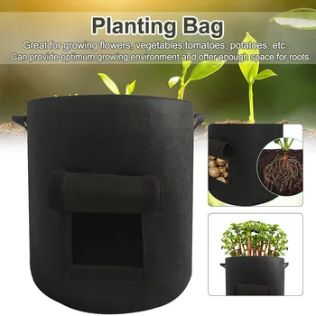 

Home Flowers Plant Containers Vegetables Fruits Onion Non Woven Fabric Greenhouse Garden Planter Access Flap Potato Grow Bags