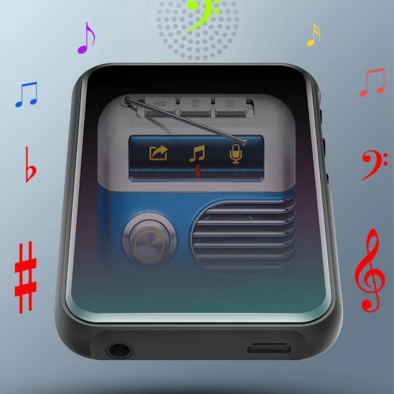 Ams-мини ABS MP3-плеер встроенный 8G Bluetooth Hifi с динамиком полный пресс-экран fm-радио Usb Flac аудио бег Walkman Спорт