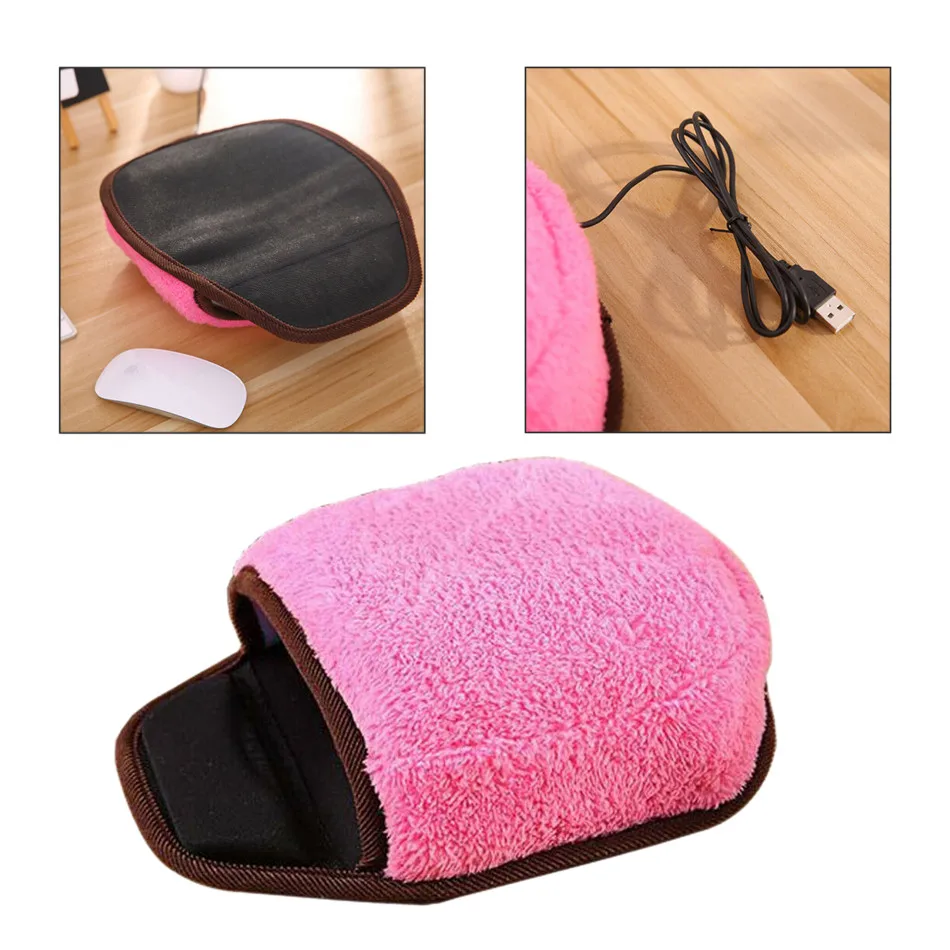 SEAAN розовые быстронагревающиеся подушечки согревающие USB Коврик для мыши грелка для рук с защитой запястья для холодной зимы ежедневное использование