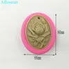 8x6.6cm Rose Oval Pendant Silicone Mold Aromatherapy Wax Tablet Mould For Car Decoration DIY Gypsum Plaster Molds ► Photo 2/5