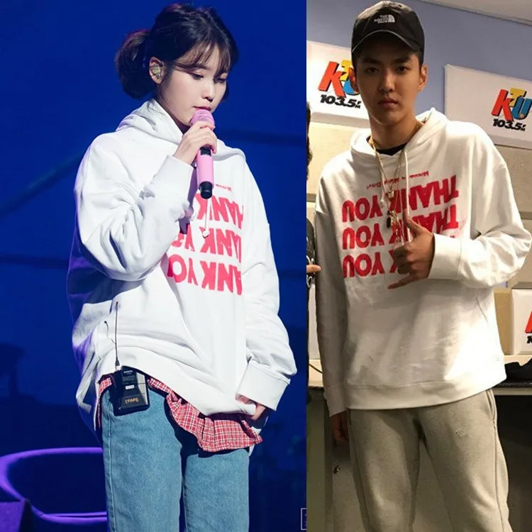 IU толстовки Толстовка KPOP IU cap Hoodie Lee Ji Eun пуловер и 50 похожих предметов спасибо толстовка из K-STAR Кепка в стиле унисекс Толстовка