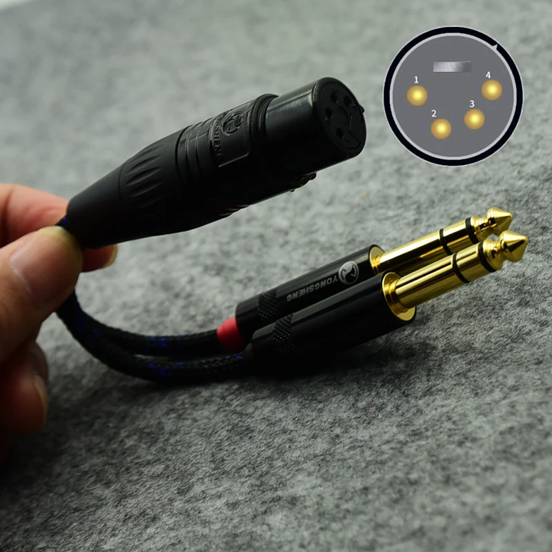 Kopfhörer-Adapterkabel (4,4 Mm Auf 4-poliger XLR-Buchse Auf Stecker, 20
