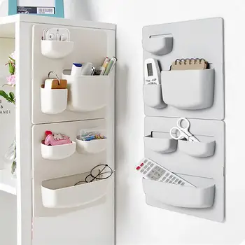 

New Self-adhesive Home Wall Mounted Storage Rack Keys Pencils Holder Organizer Shelf