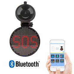 Placa veicular programável e acionada por voz, painel com 1700mah e 512 pontos, para ios e android, rgb