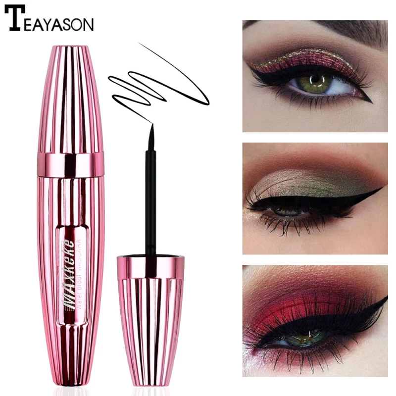 TEAYASON Hard Head Smooth Waterproof Non-Staining Eyeliner Liquid Lasting Pure Black TSLM1 |