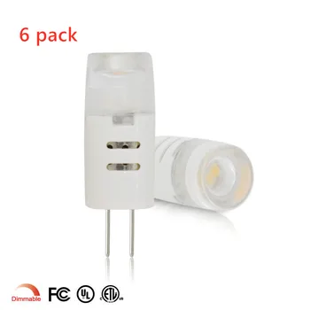 

(6-PACK) Dimming G4 LED lamp SMD2835 LED G4 bulb 1.5 W ACDC 12 V LED light super bright chandelier lights replacement