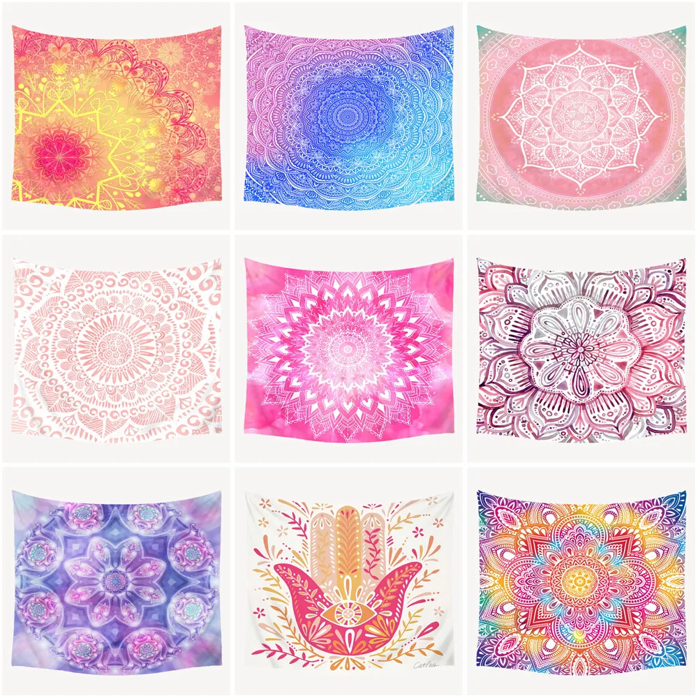 Индийская богемная МАНДАЛА ГОБЕЛЕН настенный песчаный пляжный пледы ковер