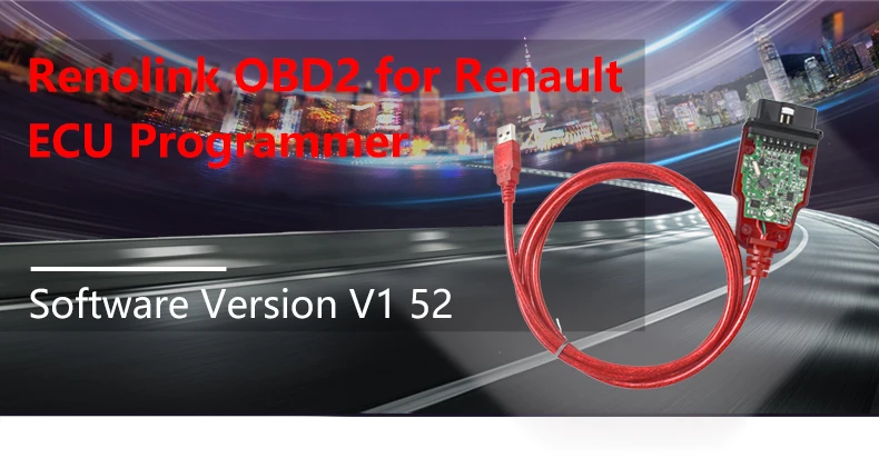 Renolink OBD2 forRenault ECU программист V1.52 CD Программное обеспечение ключ кодирования UCH соответствие приборной панели кодирование ECU сброс функции