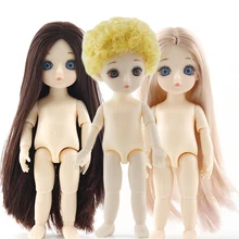 13 подвижных шарнирных 16 см 1/8 куклы мини BJD Детская кукла розовый желтый серебряный волосы обнаженные женщины тела модные куклы игрушки для девочек подарок