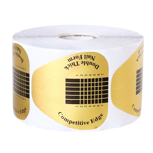 50PCS NJ071 50 шт. золотистые кончики для маникюра, формы для наращивания, для создания акриловых УФ-гелей в форме U, инструмент для маникюра, руководство для ногтей, LANJ071-1 - Цвет: 50PCS NJ071