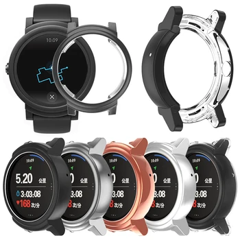 

Soft Plating TPU Case Protective Cover Bumper Watch Protector for Ticwatch E Ultra-thin Frame Smart Watch Accessories