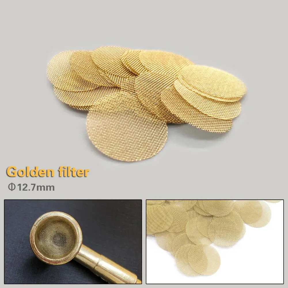 

100pcs Gold Silver Stainless Steel Smoking Screens Hookah Water Pipe Tobacco Metal Filters 12.7mm 16mm 19mm 20mm