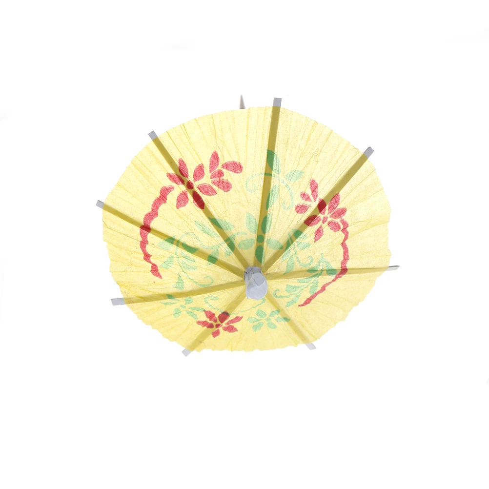 Wedding 50Pcs/lot Paper Umbrella Cake Topper Picks Cocktail Parasols Drinks Picks Birthday Party Favors Decoration