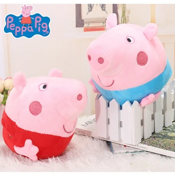 

Peppa Pig Dolls Toys Baby Kids Cute Cartoon USB Charging Soft Plush Doll Dance Talking Bouncing Sound Ball Toy For Children Gift