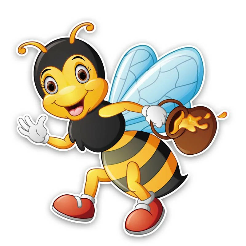 Funny Bees Carry Honey Car Sticker Automobiles Motorcycles Exterior Accessories PVC Decal for Laptop Fridge Mustang 16cm*15.7cm|Наклейки на