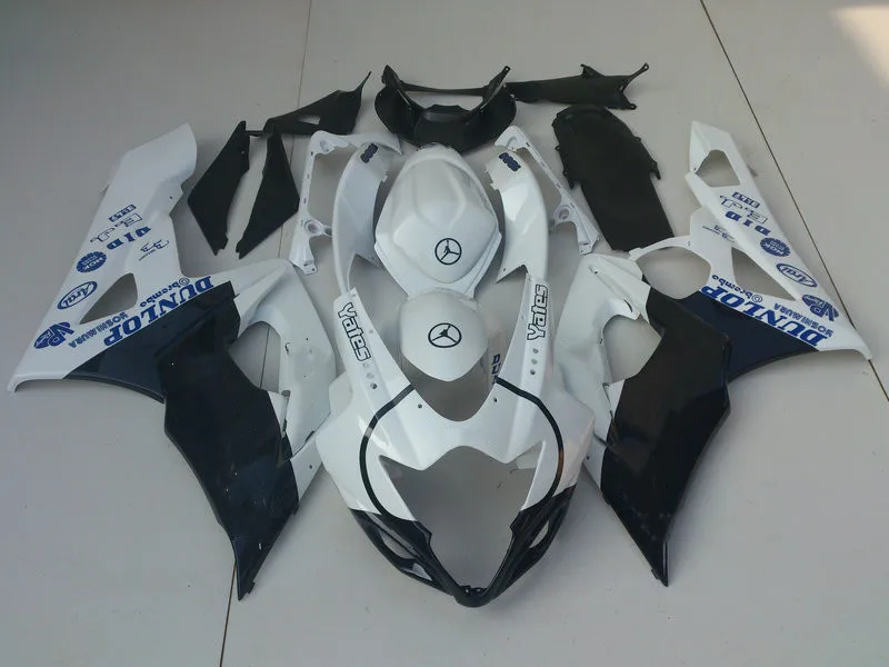Комплект обтекателей под заказ для GSXR1000 K5 05 06 GSXR 1000 2005 2006 ABS белый черный