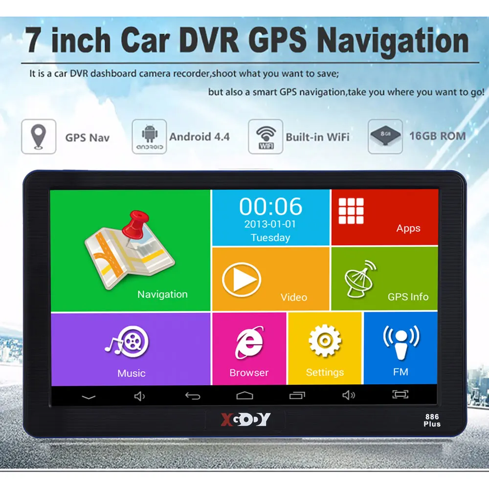 Xgody Car Gps Navigation Android 7 inch Truck Gps Navigator