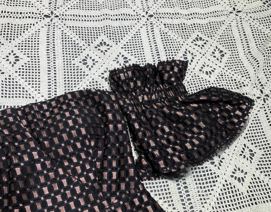 AU Off-The-Shoulder двухцветное жаккардовое асимметричное платье миди в мелкую клетку, расклешенное платье-бандо из тюля с высоким низом, изогнутое платье