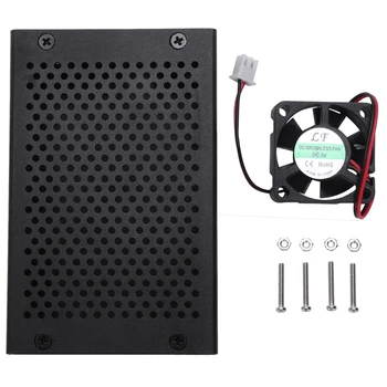 

Aluminum Alloy Case with Cooling Fan Metal Enclosure Box for Raspberry Pi 4B Pi 4 Model B