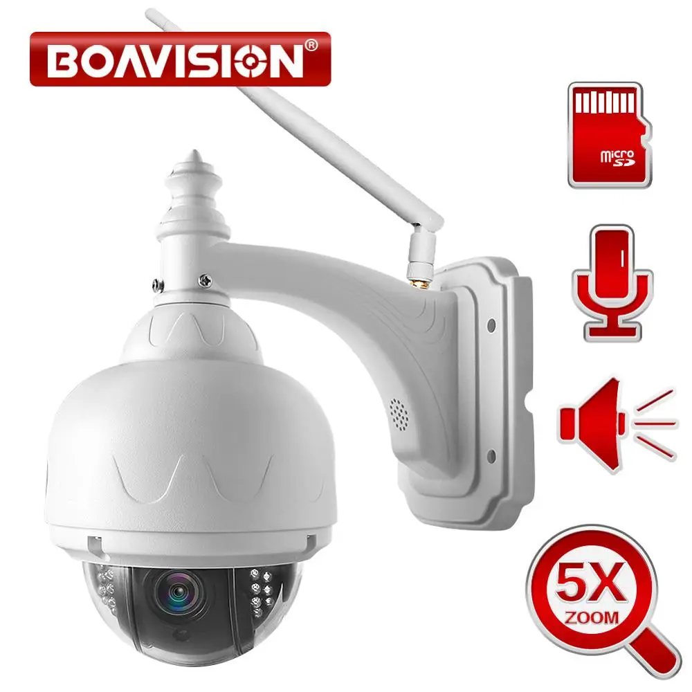  BOAVISION Wireless IP Speed Dome Camera Wifi HD 1080P 2MP PTZ Outdoor Security CCTV 2.7-13.5mm Auto