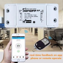 Sonoff – Module de commutation intelligent WiFi sans fil RFR2, avec fonction RF 433MHz, télécommande par application EWelink/WIFI pour maison intelligente