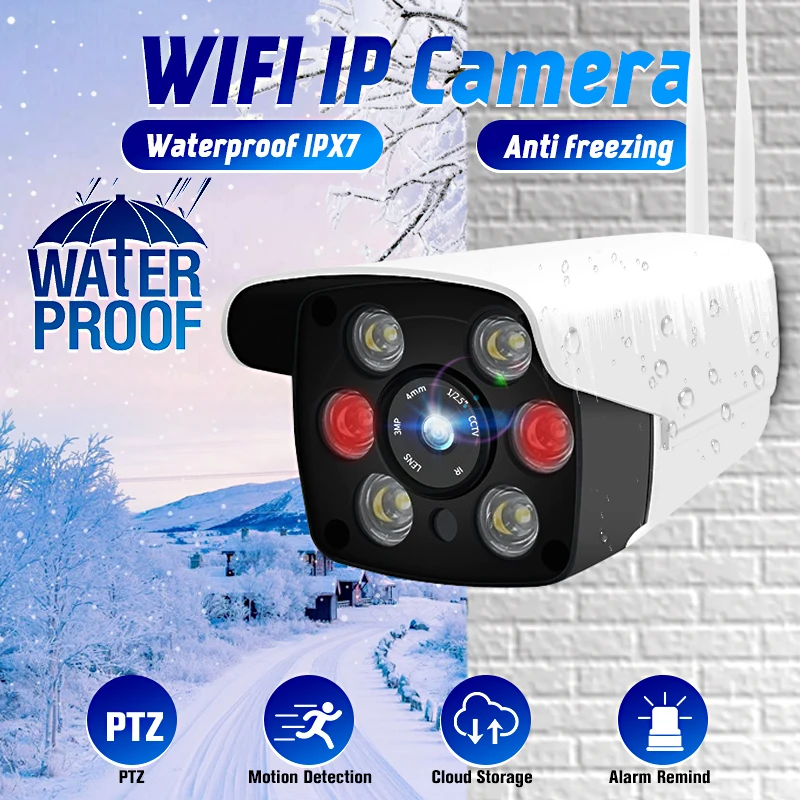 

1080P Wifi IP Camera 2.0MP HD Indoor Outdoor Wireless Infrared Night Vision Waterproof IR P2P Camera Home Security Surveillance