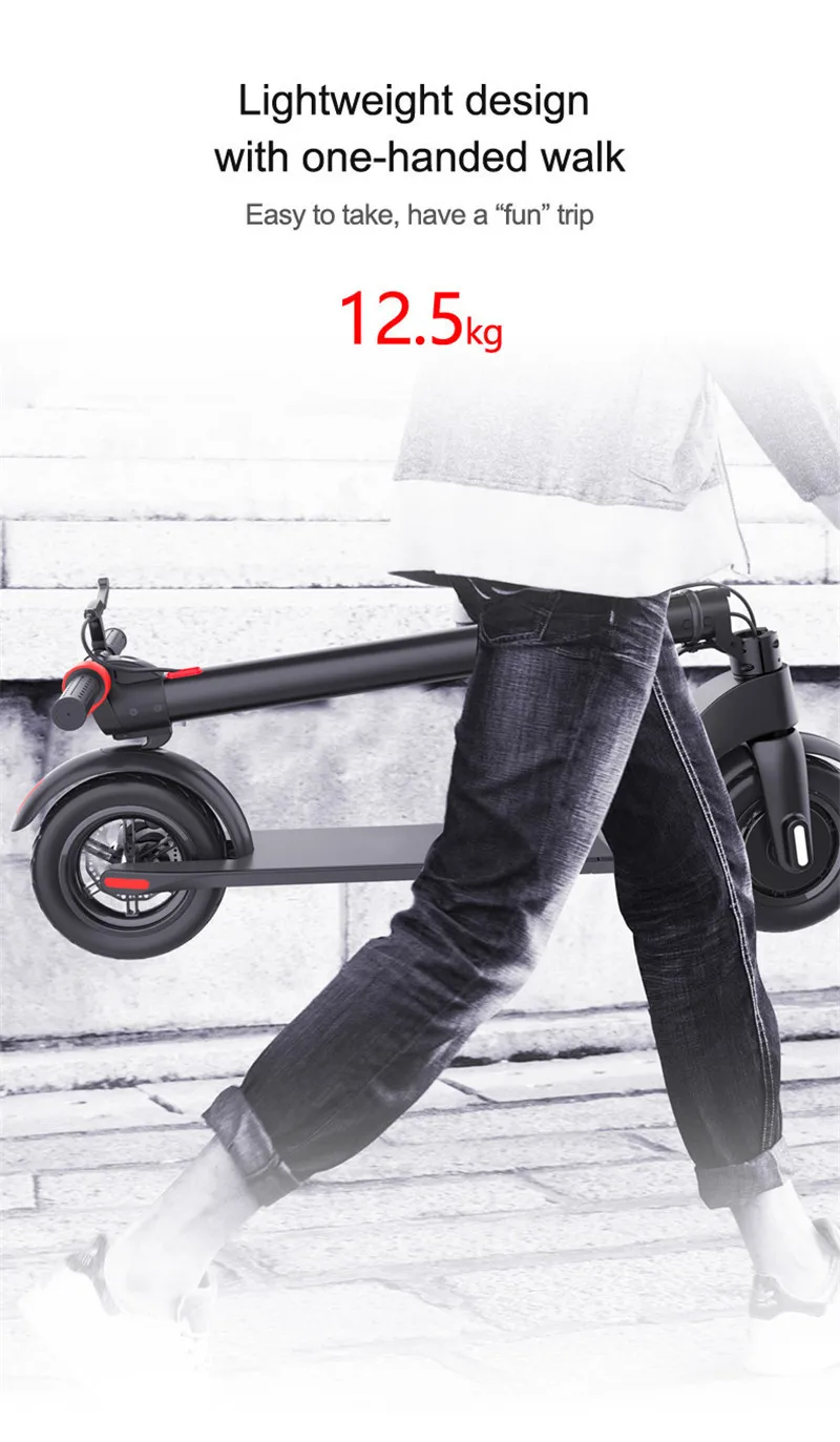 HX X7 Electric Scooter 36V 2 Wheel Electric Scooters With Removable Battery 8.5 Inch 250W Portable Folding Electric Kick Scooter (12)
