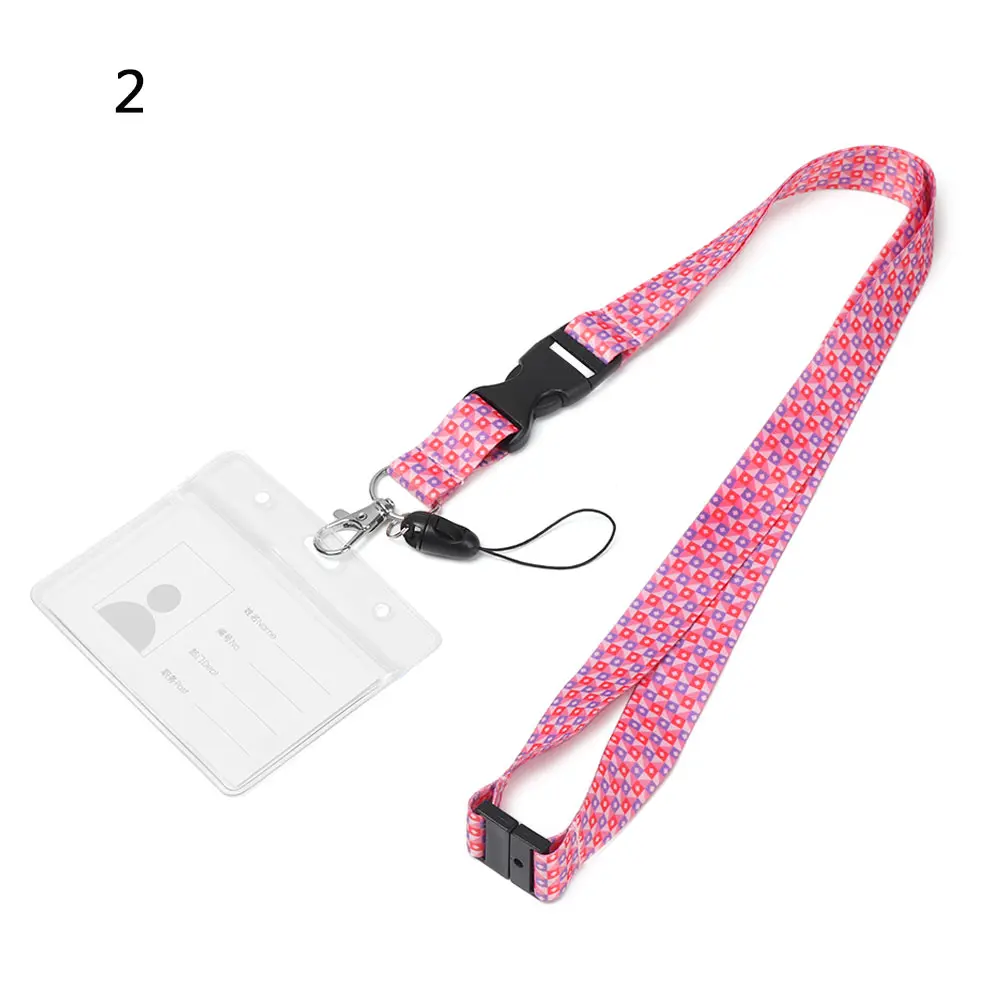 1PC Retractable Adjustable Name Badge Holder Work Card Students Bus Card  Case Lanyard Bank Credit Card Cover Office School Suppl