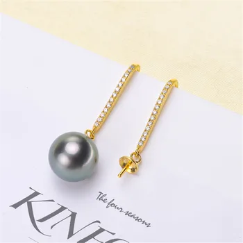 

NEW ARRIVAL 925 Sterling Silver Earrings Mountings Findings Settings Jewelry Parts Fittings Accessories for Pearls Beads Stones