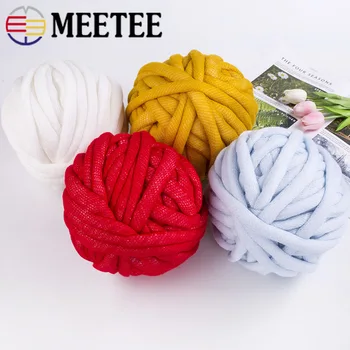 

Meetee 2pcs(1pc=500g) Hand-knitted Woolen Yarn Blanket Cushion Core Spun Yarn Line DIY Scarf Hat Arm Knitting Wool Accessories
