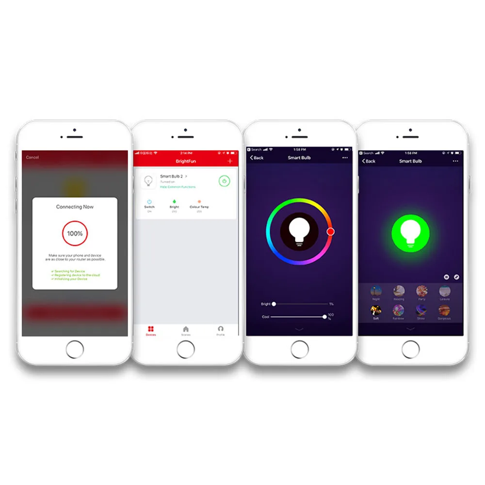 New Smart WiFi candle bulb light timing E14 RGB bulb wifi/voice Control home automation kit for Alexa/IFTTT/Google Home