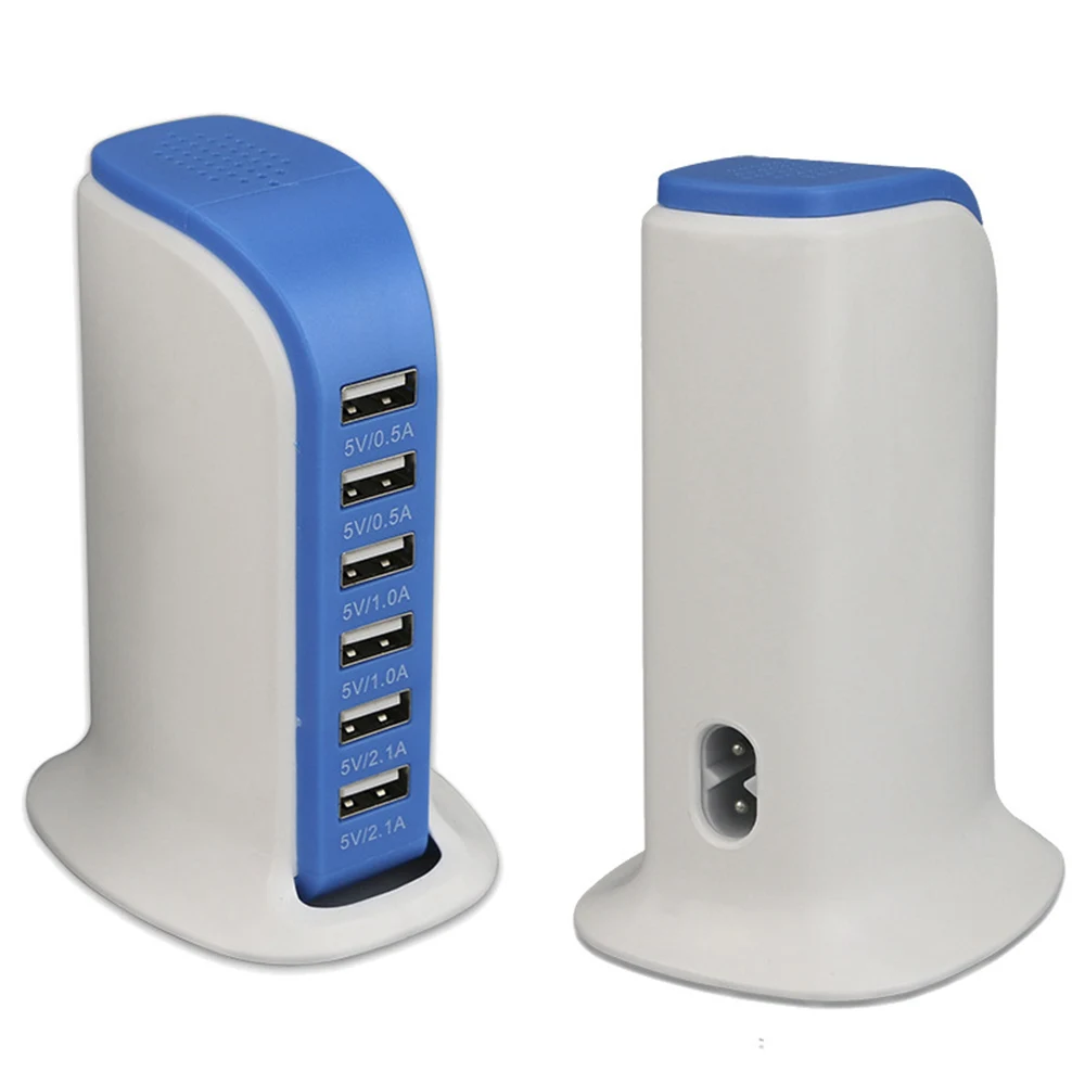 Универсальный Мульти 6 Порты и разъёмы быстрая usb-хаб Зарядное устройство быстрой зарядки док-станция с несколькими Путешествия адаптер розетки США ЕС штепсельная вилка британского стандарта